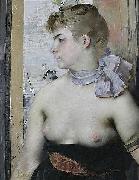 Henri-Lucien Doucet Jeune fille au ruban oil